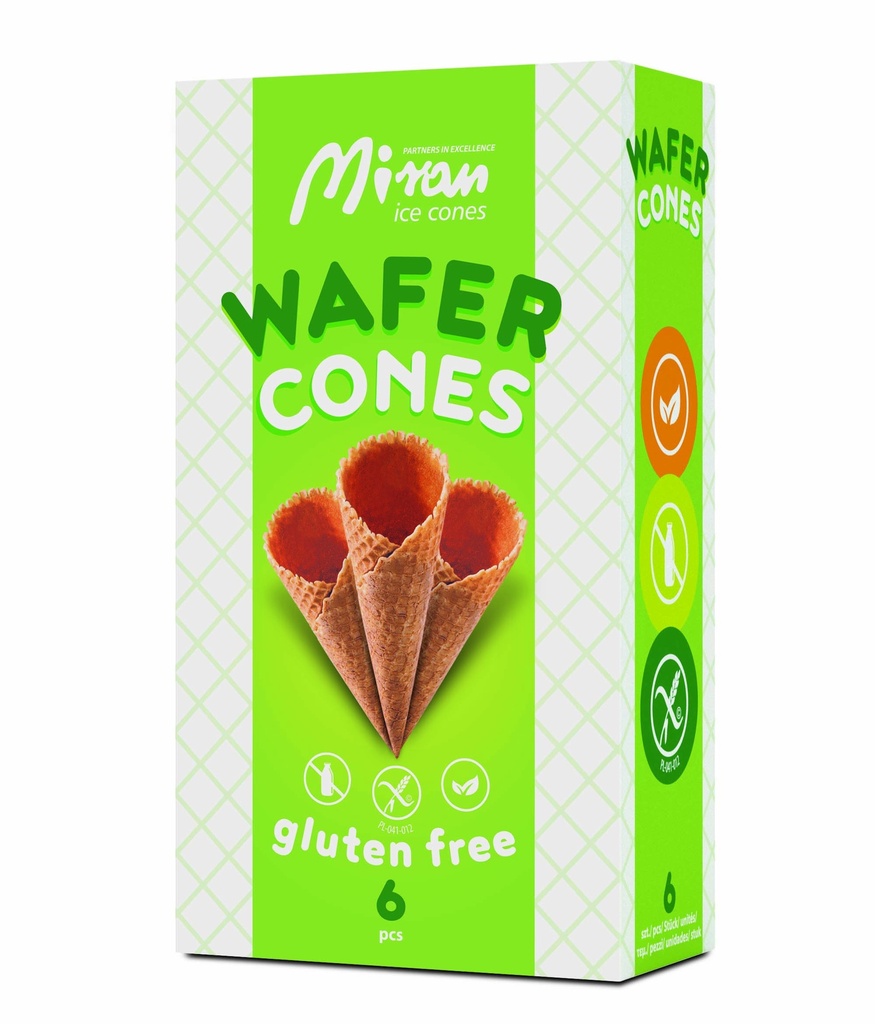 Ice cream cones, 6 pieces, 85 g