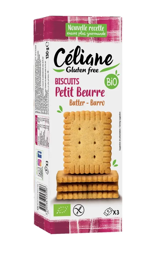 Céliane Bio-Petit-Beurre-Keks 4x3 130g