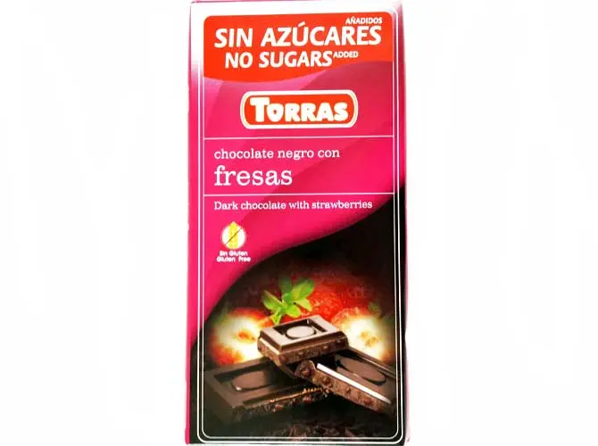 Aardbei van donkere chocolade