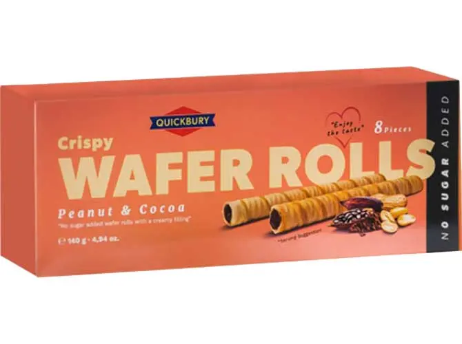 Art.-Nr.: 40580 Kakao-Erdnuss-Waffeln (enthält Gluten)