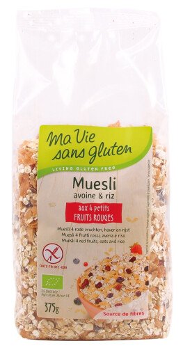 Muesli 4 fruits rouges bio 375 g