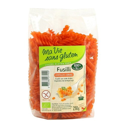 Fusilli lentilles corail bio 250 g