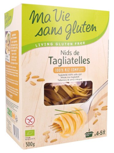 Nids de tagliatelles 100% riz complet bio 300 g